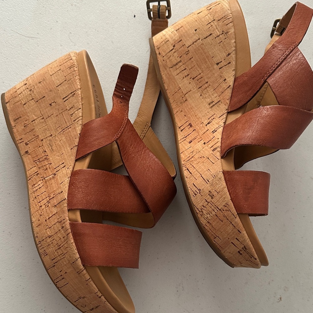Kork-Ease Tan Leather Sandals - Picture 2 of 4